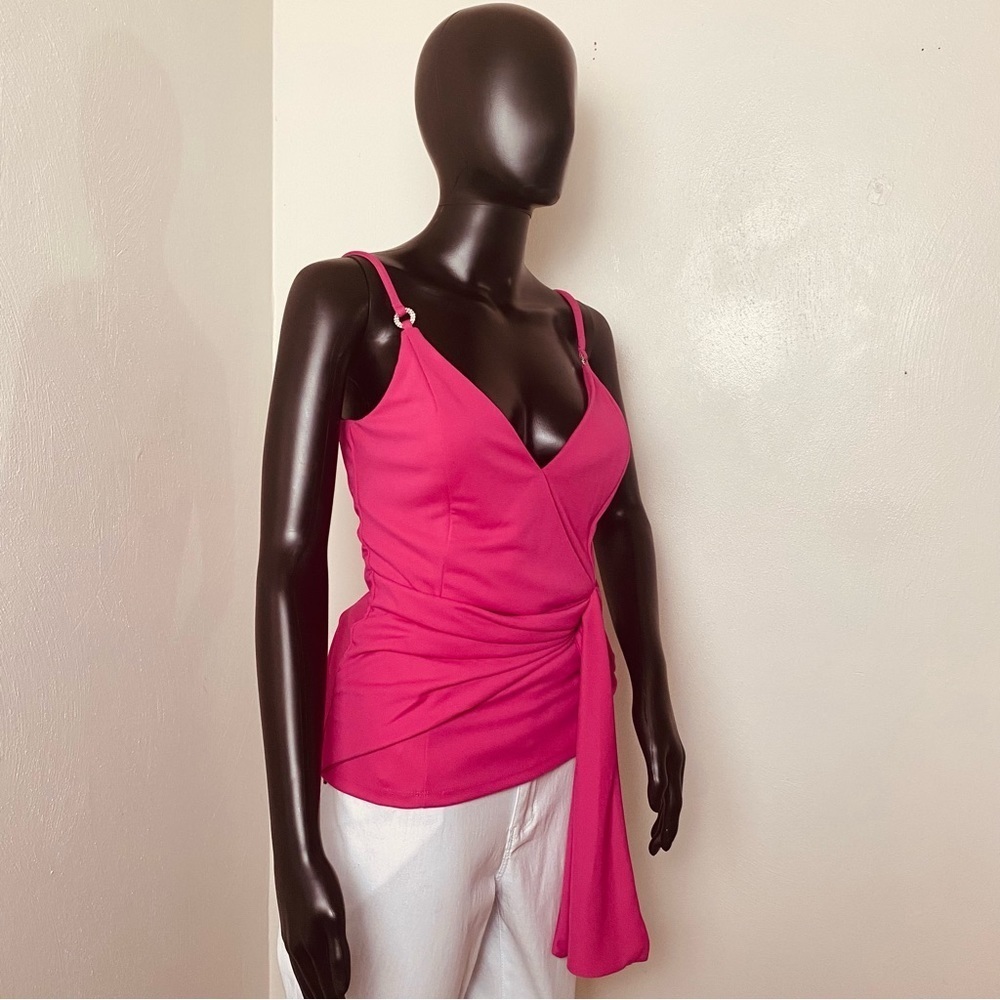 INC (International Concepts) Women Tank Top Style Blouse Hot Pink Sz XS